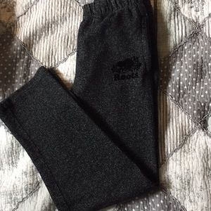 Wide leg dark salt and pepper roots sweats